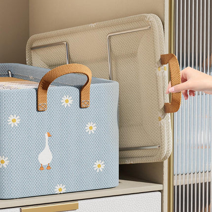 4pcs Clothes Storage Box Foldable Organizer for Closet Household Dormitory Use