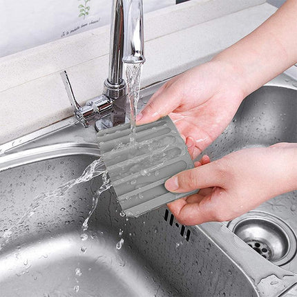 2X Silicone Soap Dish Soap Holder Rack Tray Plate Saver Storage For Bathroom new - Aimall