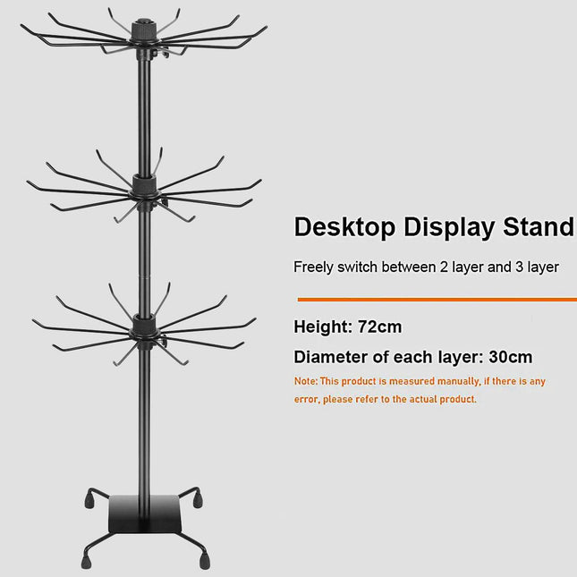3Tier Rotating Sock Rack Accessories Hanging Display Stand Organizer for Storage