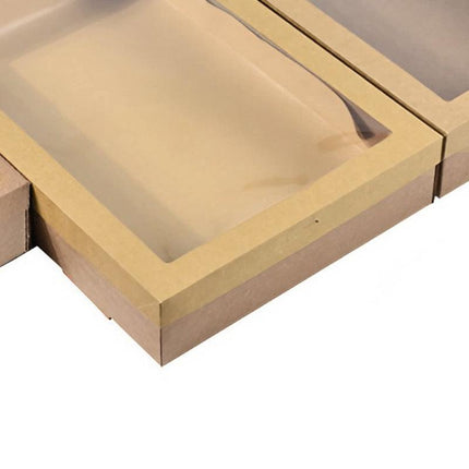 20PCS Pie Boxes White Bakery Boxes Pastry Boxes with Window for Cookies Muffins