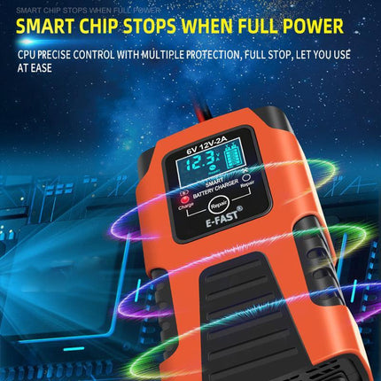 6V 12V Battery Charger Maintainer - Car Motorcycle Lawn Mower Repair