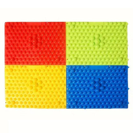 4PCS Shiatsu Foot Massage Pad Reflexology Board Foot Care Relaxation Mat