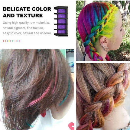 10 Colors Hair Chalk Comb Kit Temporary Dye for Kids' Fun & Parties - Aimall