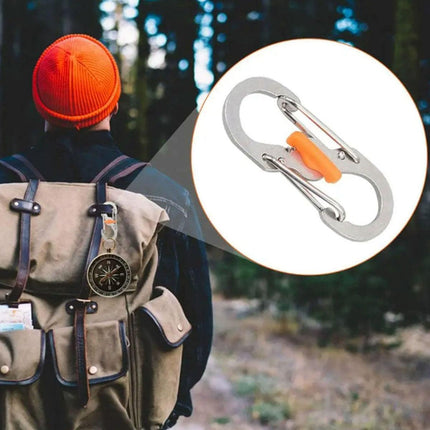 Aluminum S-biner Carabiner Keychain Clip Key Ring Snap Spring Hook Camping