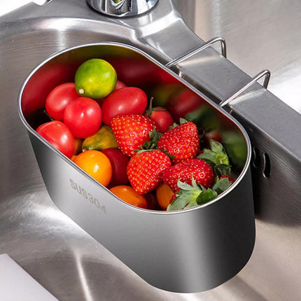 Kitchen Drain Basket 304 Stainless Steel Sink Drain Strainer Basket Food Catcher