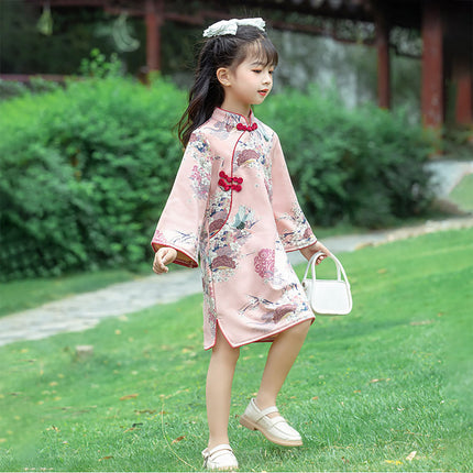 Spring New Long Sleeve Improved Cheongsam Dress