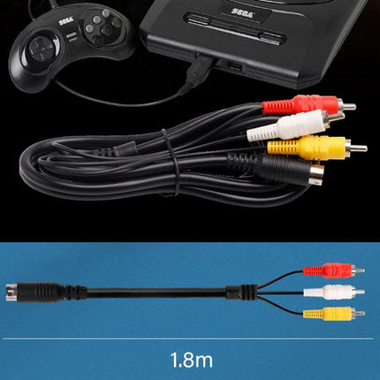 TV AV RCA Audio Video Cable Lead Cord Adapter for SEGA Mega Drive 2 3 Console - Aimall