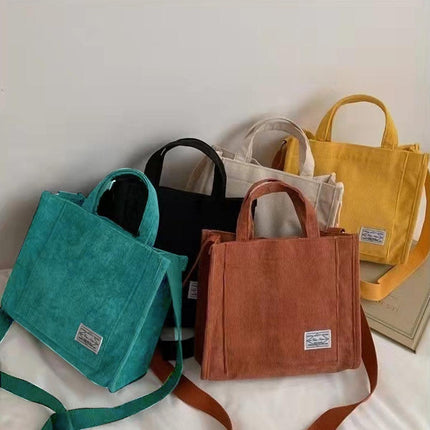 6 Colours Women Corduroy Small Square Shoulder Bag Fashion Crossbody Tote