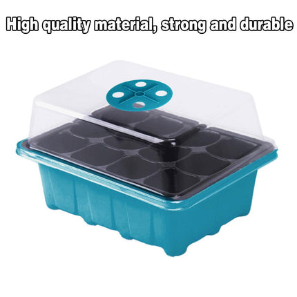 10 Plant Seeds Grow Box Propagation Nursery Garden Seedling Starter Tray 12 Hole