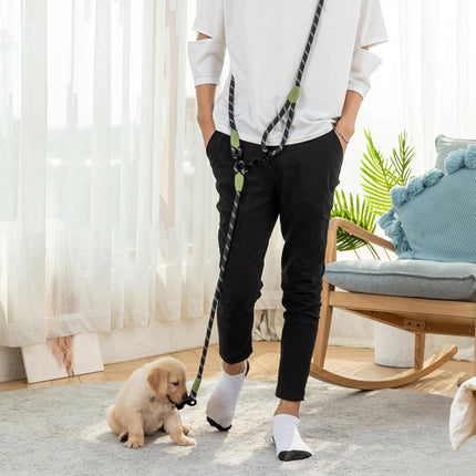 Adjustable Diagonal Dog Walking Leash Hands Free Crossbody Pet Lead Dogs