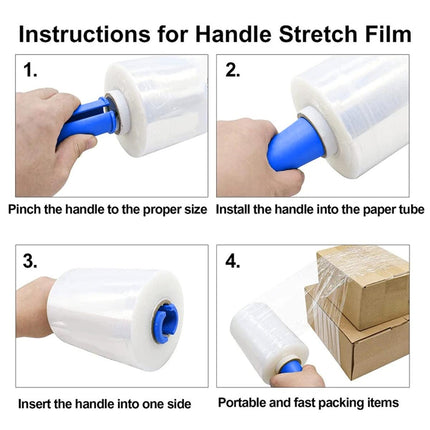 Mini Stretch Wrap Handle Film for Packaging Clear Plastic Roll Shrink Wrap Roll