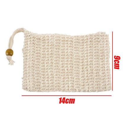 1/2/4/8X Flax Soap Exfoliating Bags with Foaming Net & Drawstring