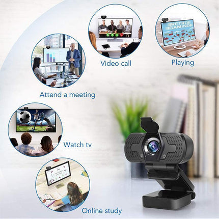 1080P Webcam Full HD USB 2.0 For PC Desktop Laptop Web Camera with Microphone - Aimall