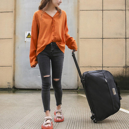 Wheeled Travel Duffle Trolley Bag Carry On Rolling Luggage Suitcase Tote Durable