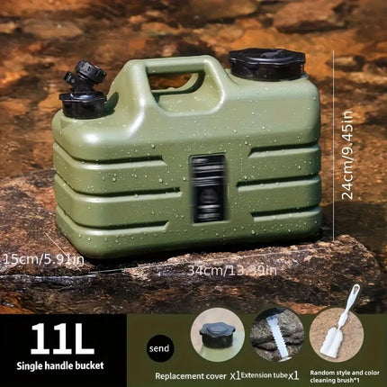 Outdoor Camping Water Storage Bucket with Faucet Portable Square Drinking Tank