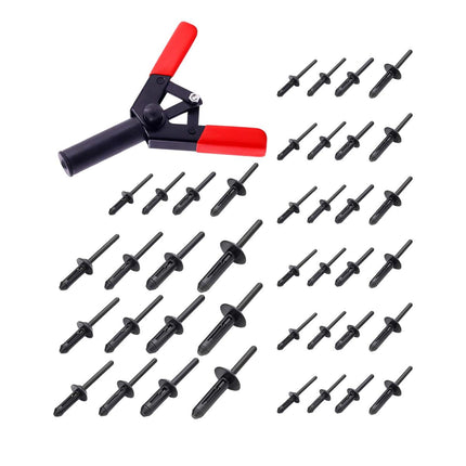 41 Piece Plastic Rivet Tool Set Quick Release Polyethylene Riveting Kit