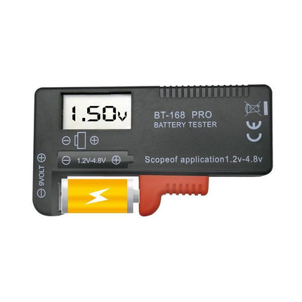 Digital Universal Battery Tester Fits AA AAA C D 9V and Button Cells LCD Display - Aimall