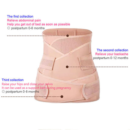 3 In 1 Abdomen Tummy Band Pelvis Belly Postpartum Belt Wrap Support Shapewear