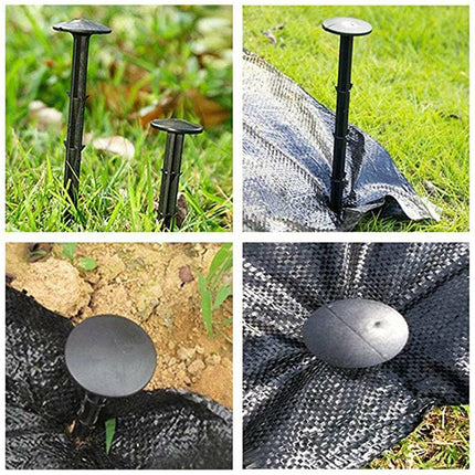 200x Grass Pegs Lawn Turf Weed Mat Plastic Pins Stakes Anchor Lawn Sod Fasten - Aimall