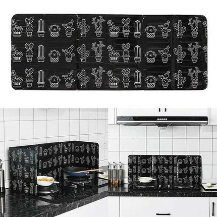 Kitchen Oil Splash Guard Wall Foil Protector Stove Cover Removable Baffle Screen - Aimall