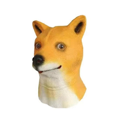 Funny Yellow Dog Animal Headgear Costume Spooky Party Props for Cosplay Fun