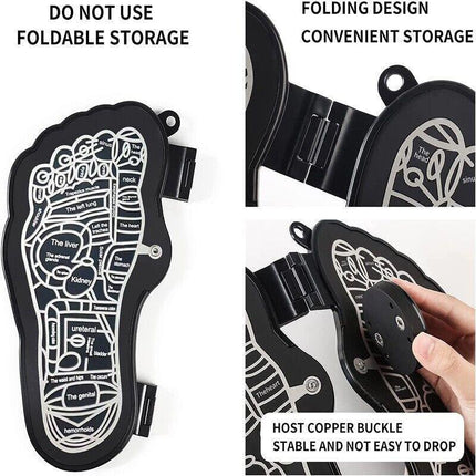 Black Rechargeable Ems Bioelectric Acupoints Massager Mat Foot Stimulator Au