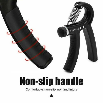Adjustable Power Hand Grip Forearm Exerciser Gripper Strengthener Trainer 5-60Kg