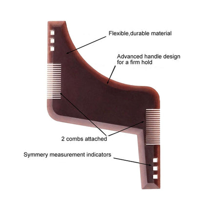 Beard Styling Shaping Template Comb Barber Tool Symmetry Trimming Shaper Stencil