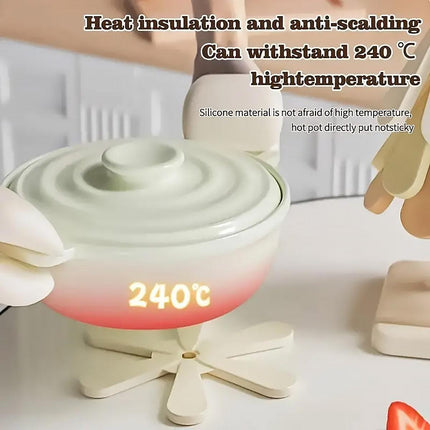 Christmas Tree Folding Coasters High Temperature Insulated Anti-Scald Mats