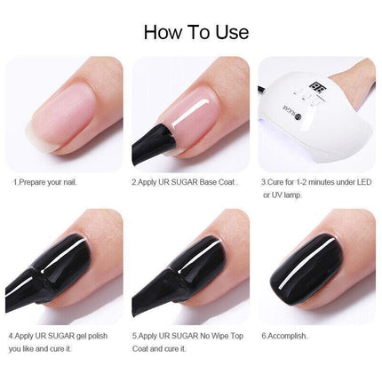 UR SUGAR Neon Nude Pink Nail Gel Polish Gold Glitter Ruber Base Gel Glass Bottle - Aimall