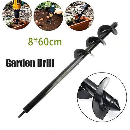 Power Garden Spiral Plant Auger Earth Planter Drill Bit Post Hole Digger Tool Au