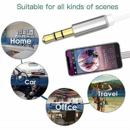 For Iphone To 3.5mm Aux Audio Adapter Cable Cord Jack Iphone 12 11 Pro 8 7 Plus - Aimall