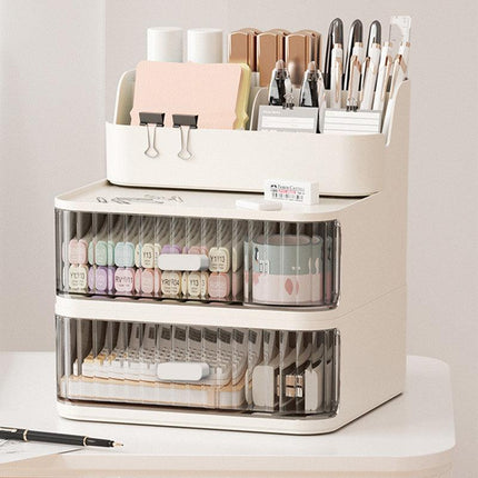 Drawer Storage Box Stationery Cosmetic Organizer Multi Purpose Desktop Holder