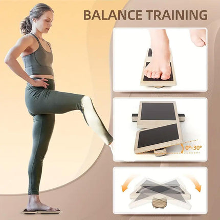 Wooden Yoga Foot Stretching Balance Board Training New Ballet Single Leg Balance
