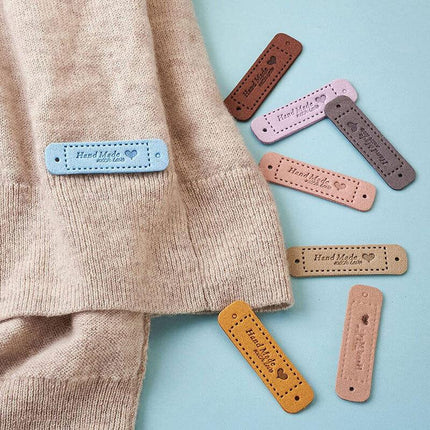 20Pcs Tags Handmade With Love Labels Clothing Tags Diy Crafts Sewing 55X15Mm