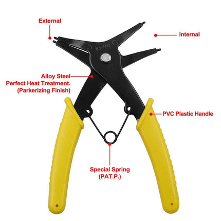 2in1 Circlip Ring Pliers Multi Functional Internal External Retaining Ring Plier