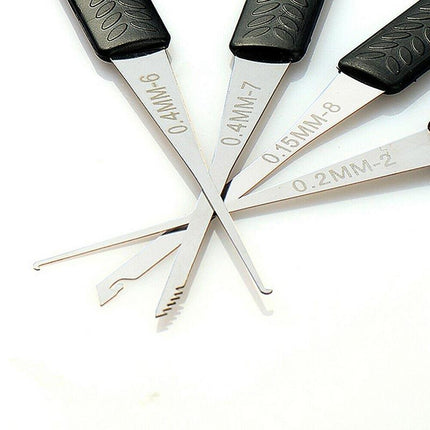 12PCS Kit Hand Lock Broken Key Extractor Removal Remover Hooks Needles Tool