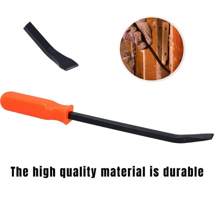 Horusdy 4Pcs Steel Pry Bar Set Heavy Duty Mechanic Crowbar Car 4" 7" 12" 17-1/2"