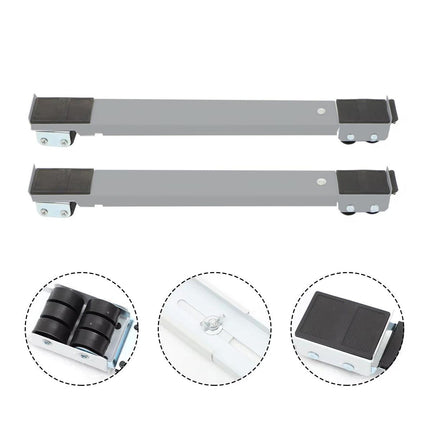 2pcs Adjustable Refrigerator Washing Machine Base Stand Movable Support Shelf