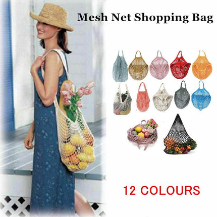 Mesh Net Turtle Bag String Shopping Bag Reusable Fruit Storage Handbag Totes Au - Aimall