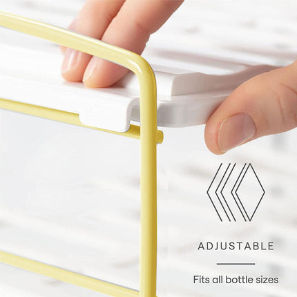Adjustable Cup and Bottle Storage Rack Multifunctional Wine Thermos Holder Shelf