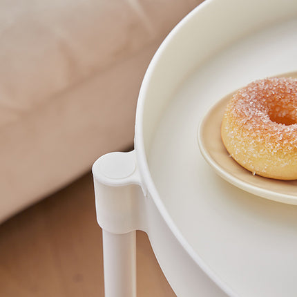 Cream Style Home Coffee Table Movable Creative Sofa Side Table Bedside Table