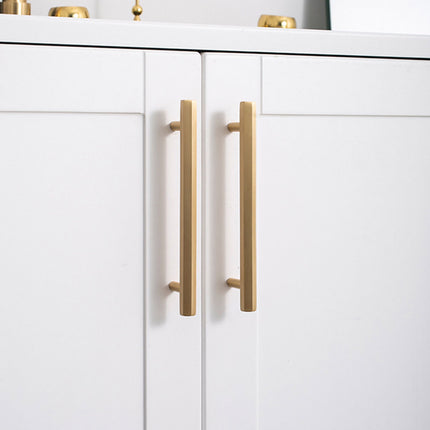 Gold Wardrobe Door Handle Modern Simple Hexagonal Long Pull for Cabinet Drawer