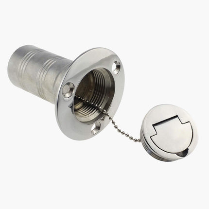 Stainless Steel Fuel Water Deck Filler Cap Flip Top Marine Yacht Boat Accessory