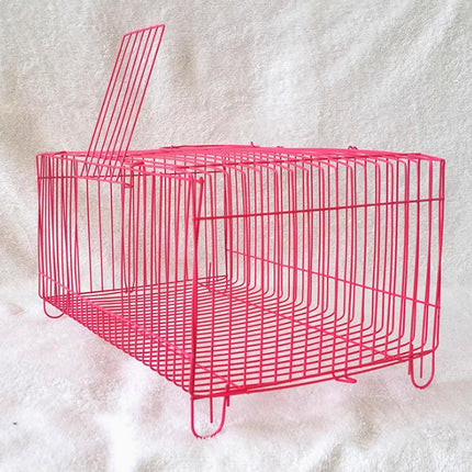 4pcs Wire Simple Bird Cage Hamster Cage Portable Small Animal Enclosure Set