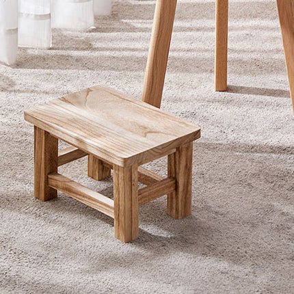 Solid Wood Small Bench Living Room Low Stool Shoe Bench Sturdy Space Saving