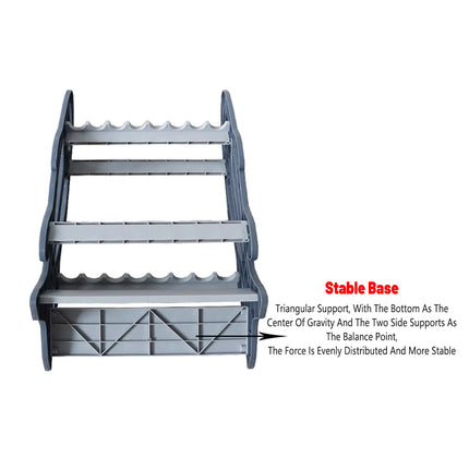 Fishing Rod Display Rack Stand Holder Net Rod Support Storage Organizer for Gear