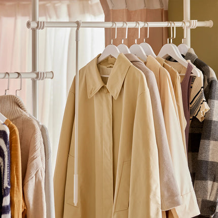 Modular Floor-Standing Clothes Rack Adjustable Height for Home Clothes Storage