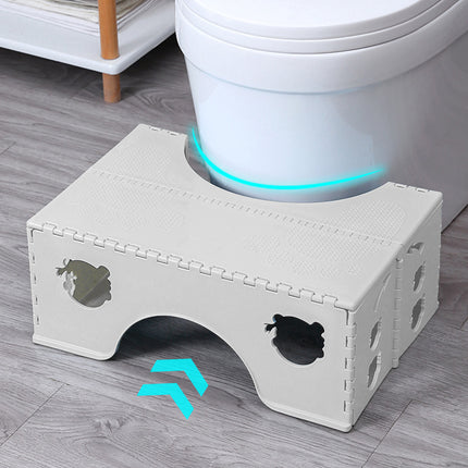 Toilet Footstool Folding Bathroom Step Stool Squat Aid Seat Rest For Daily Use