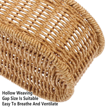 Bathroom Kitchen Multi-Tier Storage Rack Plastic Rattan Height Sturdy Waterproof